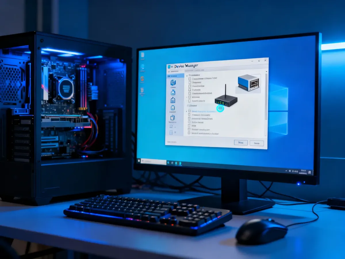 Menedżer urządzeń Windows podczas aktualizacji sterownika