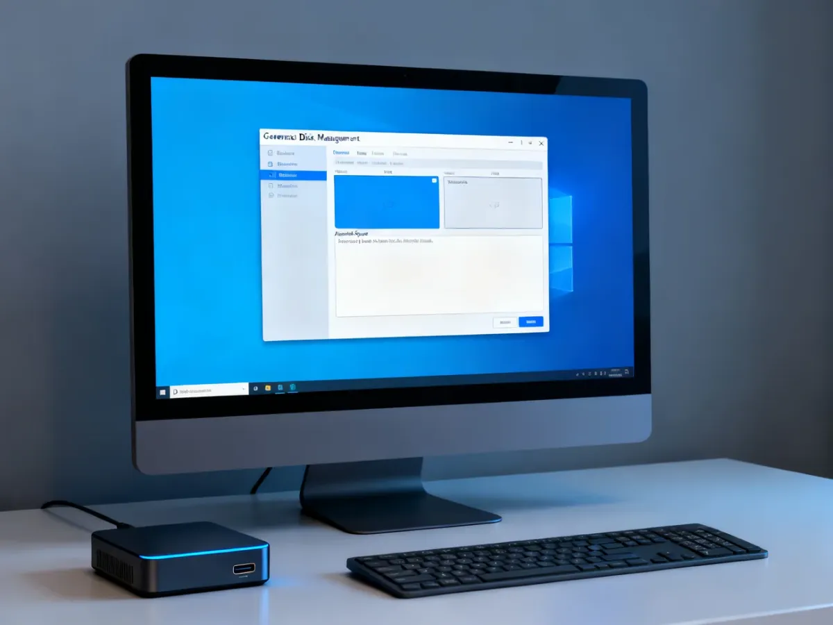 Zarządzanie partycjami zewnętrznego dysku w systemie Windows
