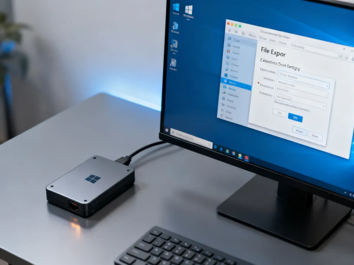 Okno formatowania zewnętrznego dysku w systemie Windows